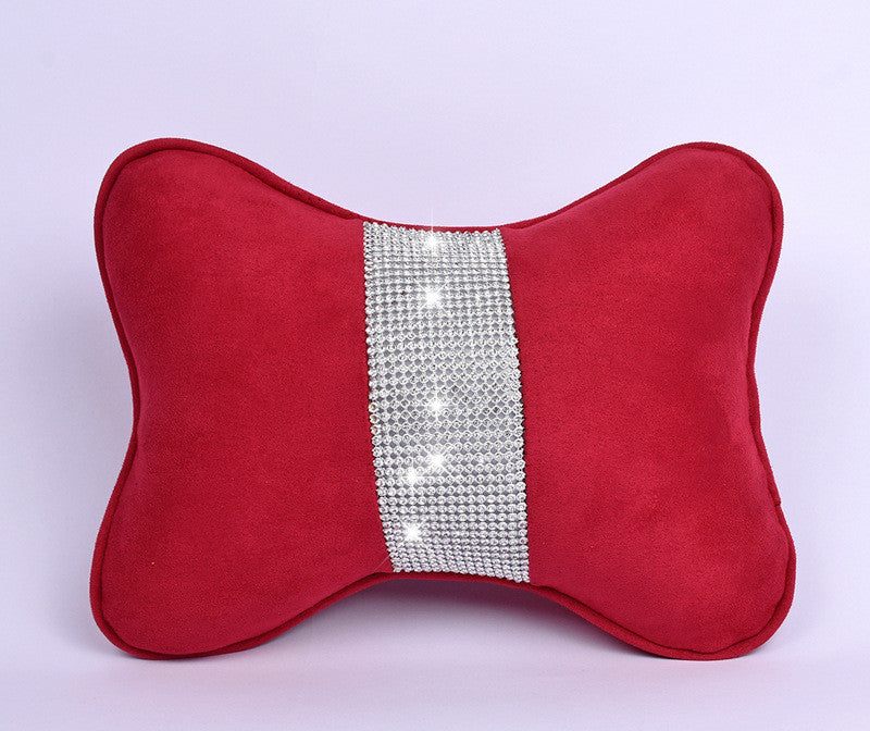 Têtes de voiture ajustées en diamantCoupe d'oreiller Support de voiture intérieur avec repose-tête de forage Wais