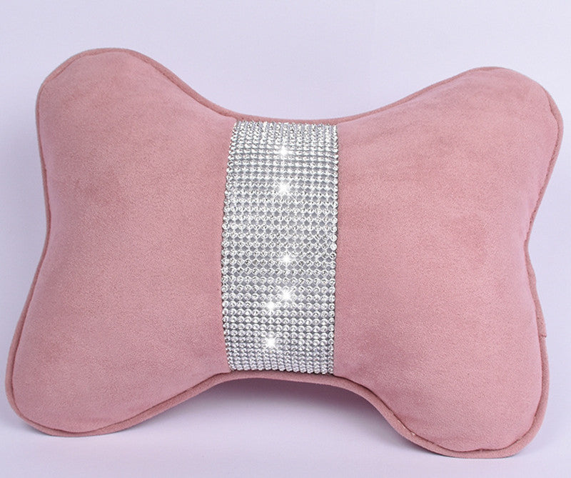 Têtes de voiture ajustées en diamantCoupe d'oreiller Support de voiture intérieur avec repose-tête de forage Wais