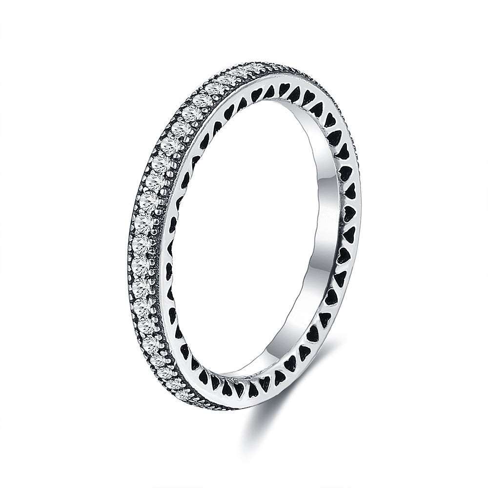 Proposition complète diamant bague diamant femelle 925 anneau argent
