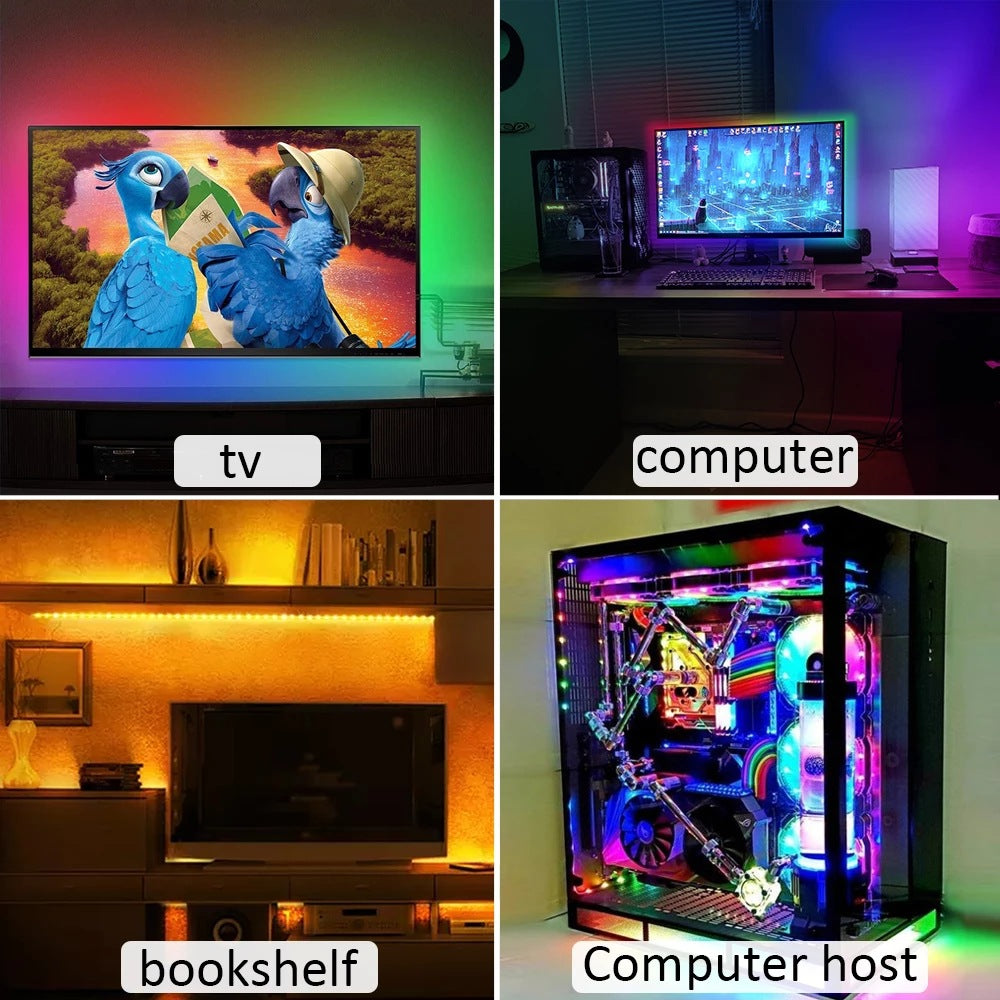 Lumières LED avec éclairage de fond de Tv Usb