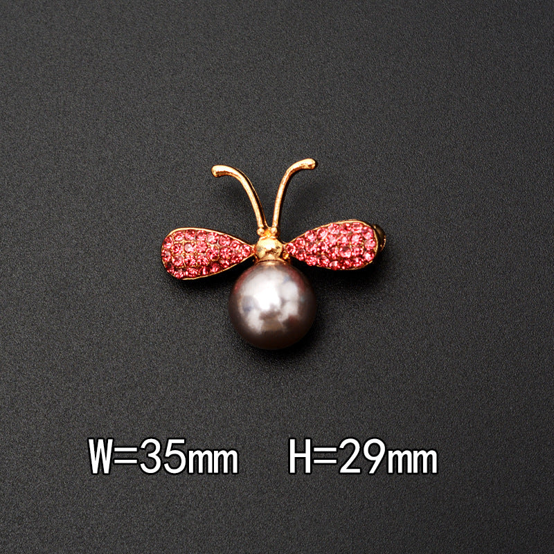 Broch Femme haut de gamme Perle de luxe Strass Bee Rose Chandail Corsage Pin Ins Trendy Pers