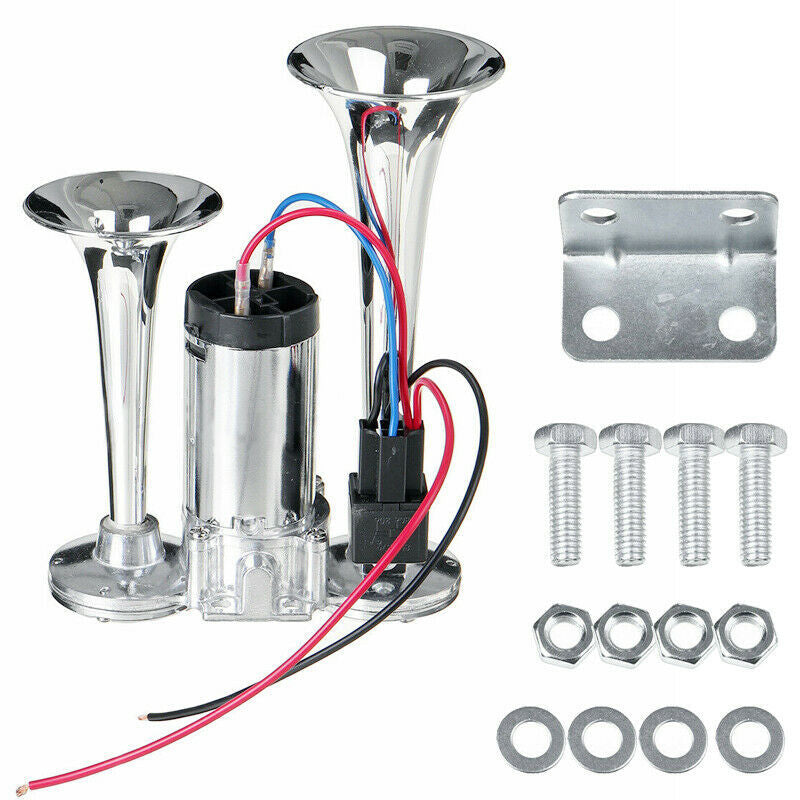 Cor de pompe électrique combiné à double tube métallique avec relais