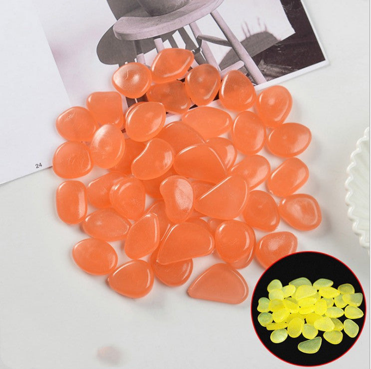 Pierres lumineuses Aquarium fluorescent Pebbles Fish Tank Jardin Pierres lumineuses