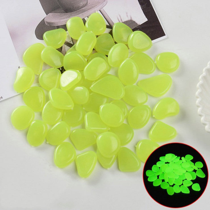 Pierres lumineuses Aquarium fluorescent Pebbles Fish Tank Jardin Pierres lumineuses