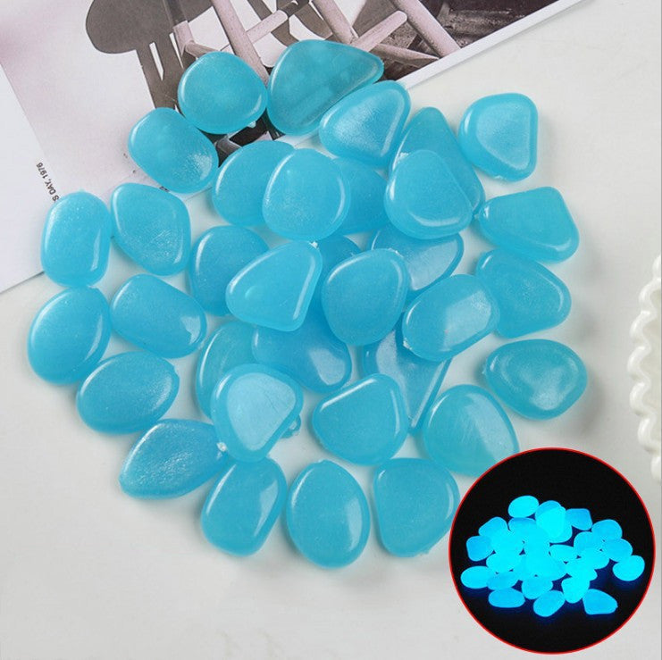 Pierres lumineuses Aquarium fluorescent Pebbles Fish Tank Jardin Pierres lumineuses