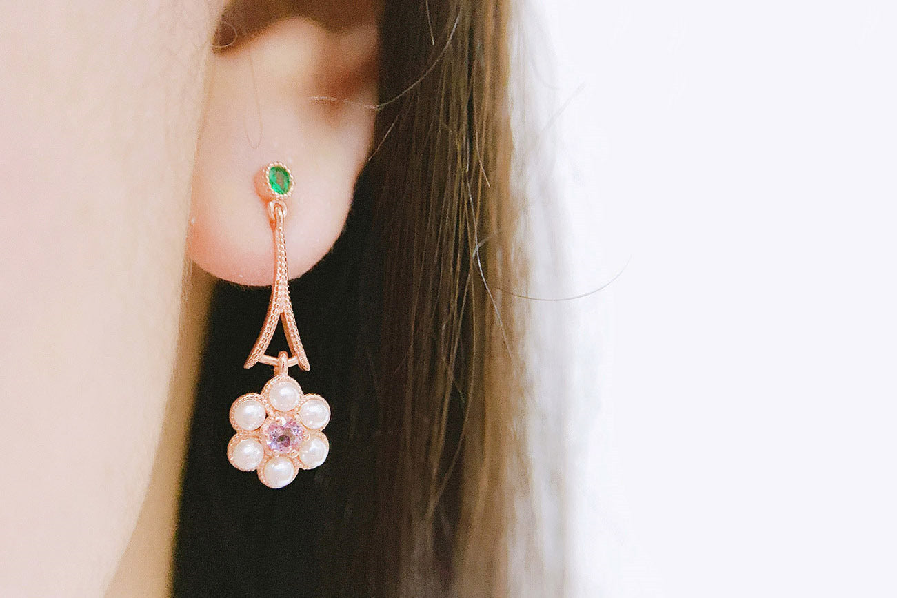Couleur Trésor Bijoux naturel Améthyste Forme de prune