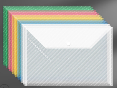 Sac de fichier plastique transparent A4 épaissi Sac de stockage de papier d'essai de grande capacité