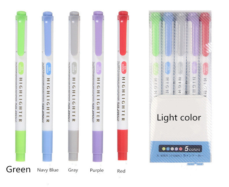 25 Couleurs Double Tête Highlighter Pen Mildliner Couleurs Fluorescent Highlighters Marqueur d'art