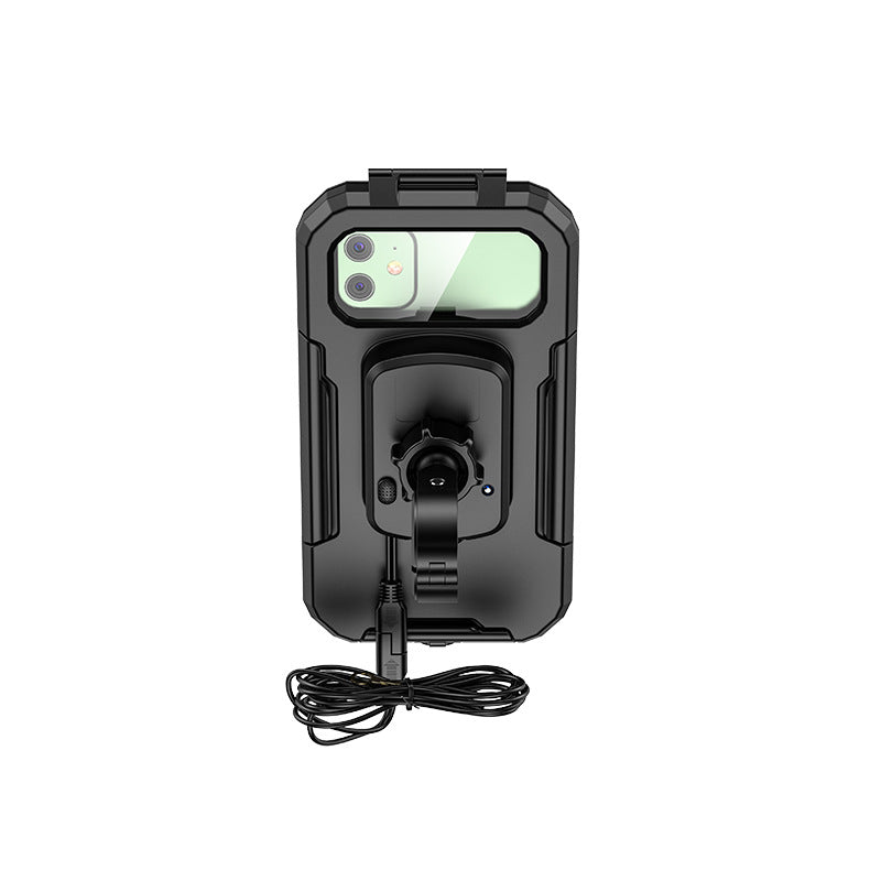 Outdoor Riding Rainproof Charging Porte-cas de téléphone mobile avec charge rapide de câble
