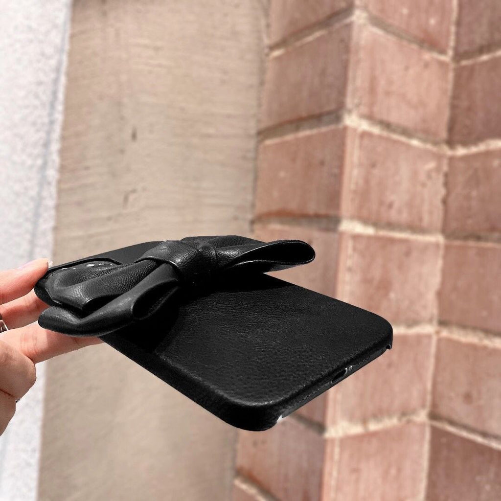 Étui de téléphone portable en cuir Big Bow
