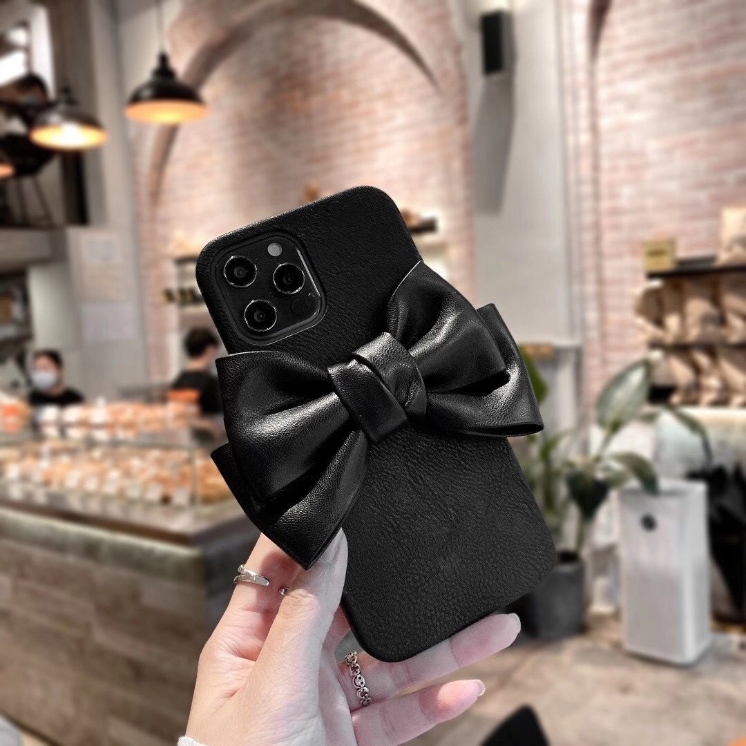 Étui de téléphone portable en cuir Big Bow