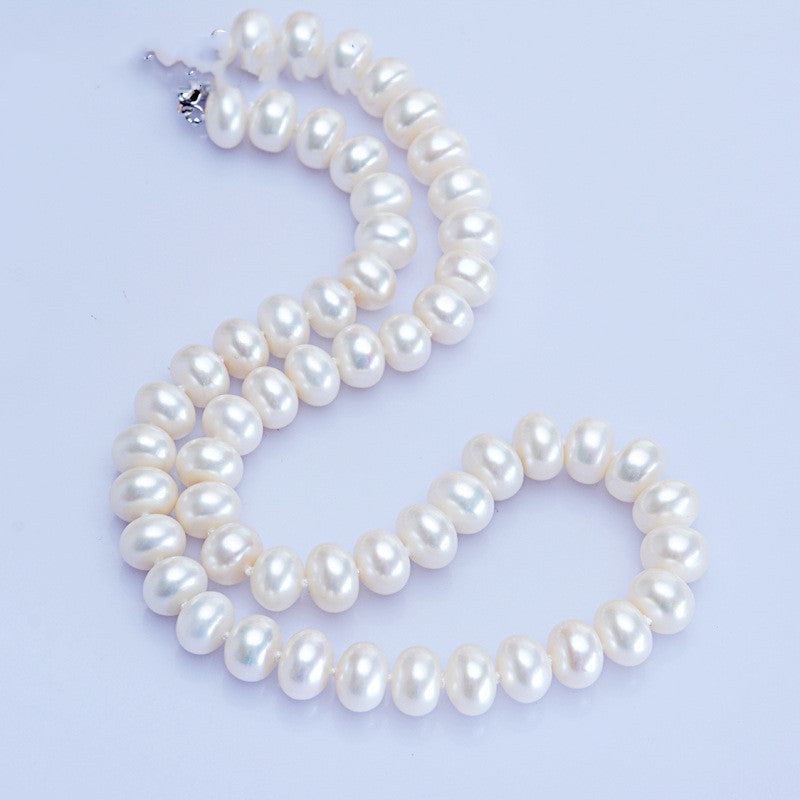 Dailan bijoux eau douce collier de perles 10-11mm pain vapeur ronde forte boule de lumière mais
