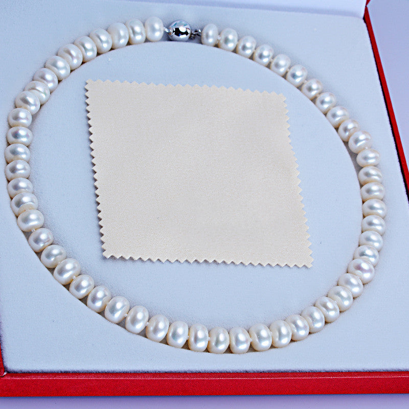 Dailan bijoux eau douce collier de perles 10-11mm pain vapeur ronde forte boule de lumière mais