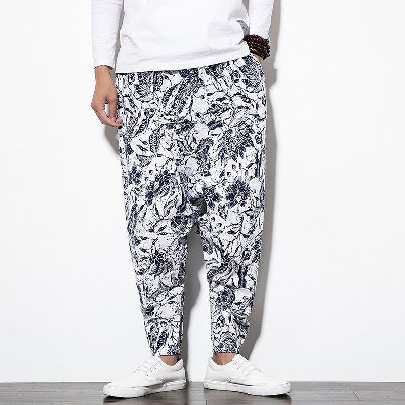 Commerce extérieur Amazon 20 Printemps Et Été Chinois Style Coton et Lin Pantalon Casual Homme