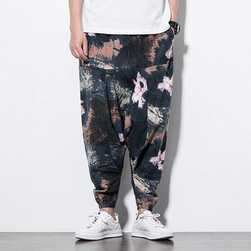 Commerce extérieur Amazon 20 Printemps Et Été Chinois Style Coton et Lin Pantalon Casual Homme