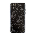 Résumé Black Line Caracter Phone Case