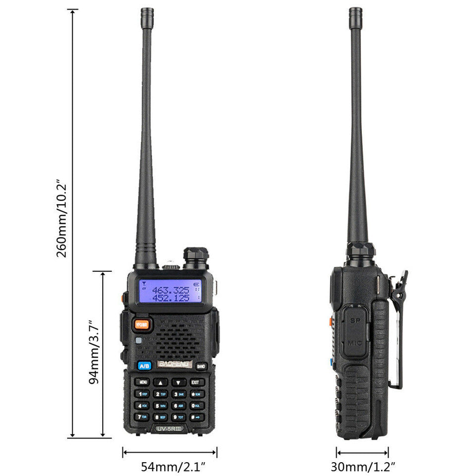 Baofeng Uv-5R Trois segments Walkie Talkie Vhf 220-226Mhz Fréquence Uhf Double Antenne Walkie