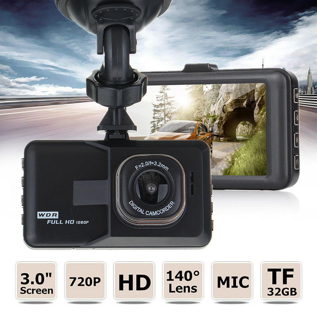 Enregistreur de conduite caché Acier Or Noir 3.0 pouce HD 1080P Enregistreur de conduite automobile Manufacturer