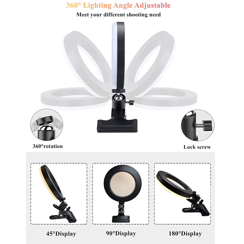 Éclairage spécial transfrontalier pour bureau Clip Mobile Computer Video Conference