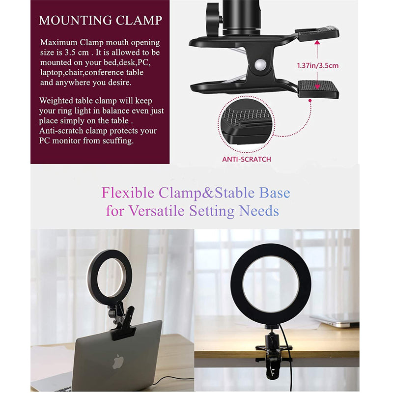 Éclairage spécial transfrontalier pour bureau Clip Mobile Computer Video Conference