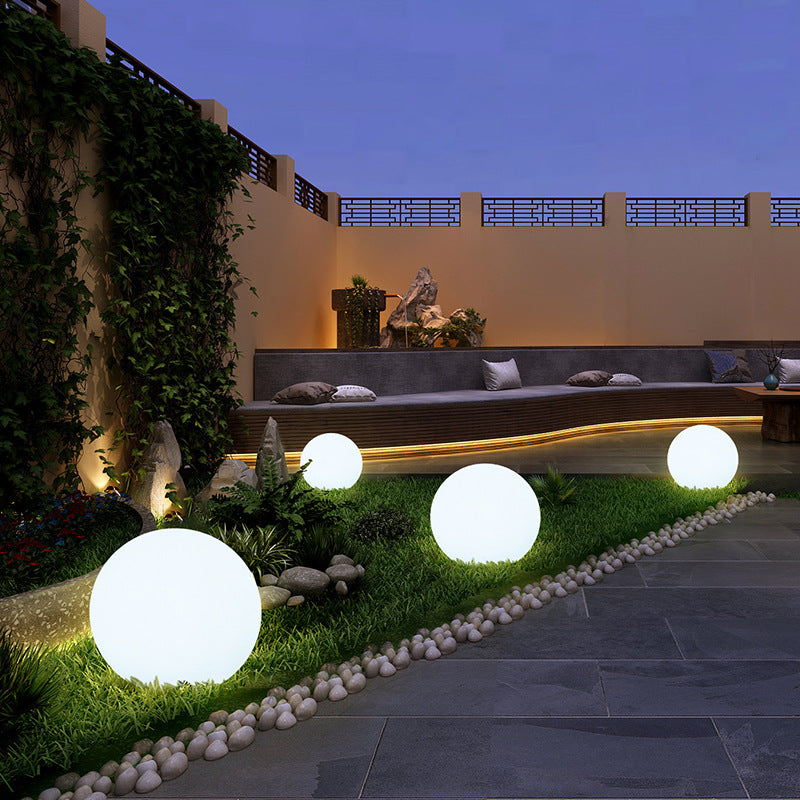 Led Lumières de boule lumineux extérieur étanche lumières colorées pelouse de boule lumineuse jardin Floo