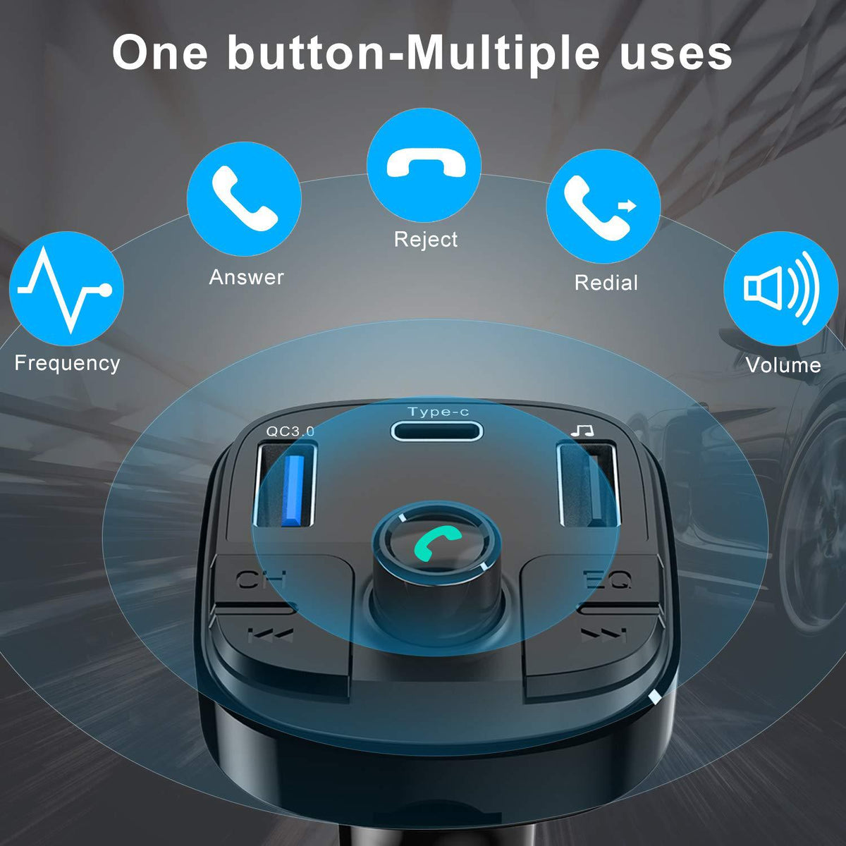 Chargeur de lecteur Bluetooth Mp3 de voiture