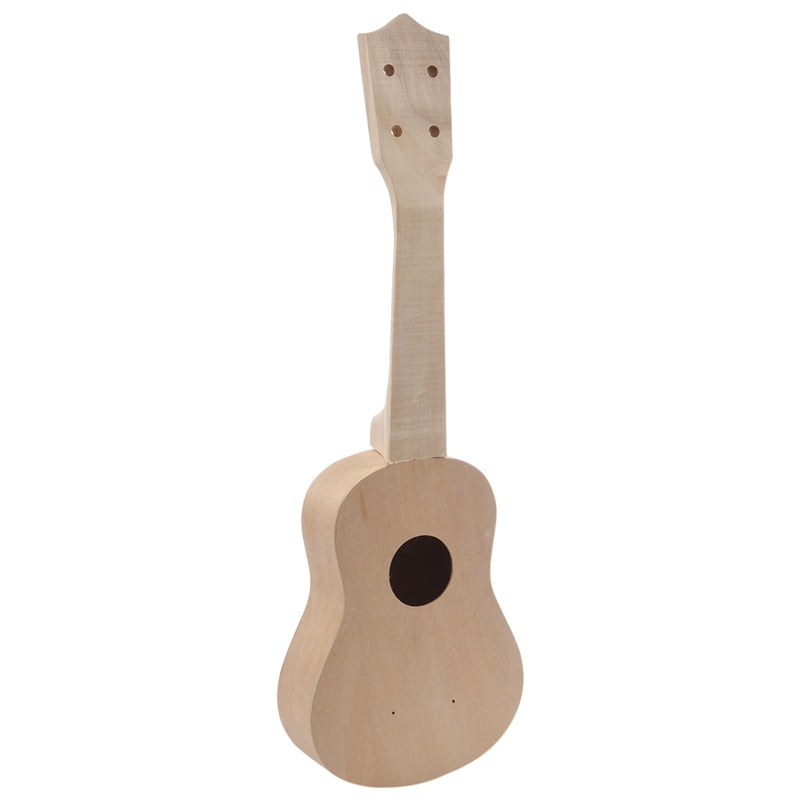 21 pouces blanc en bois Ukulele Soprano Hawaiian Guitar Uke Kit Instrument de musique DIY