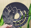 Calendrier mural en bois Calendrier perpétuel rond personnalisé