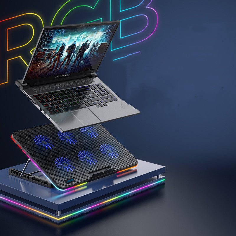 Adjustable RGB Laptop Cooling Pad