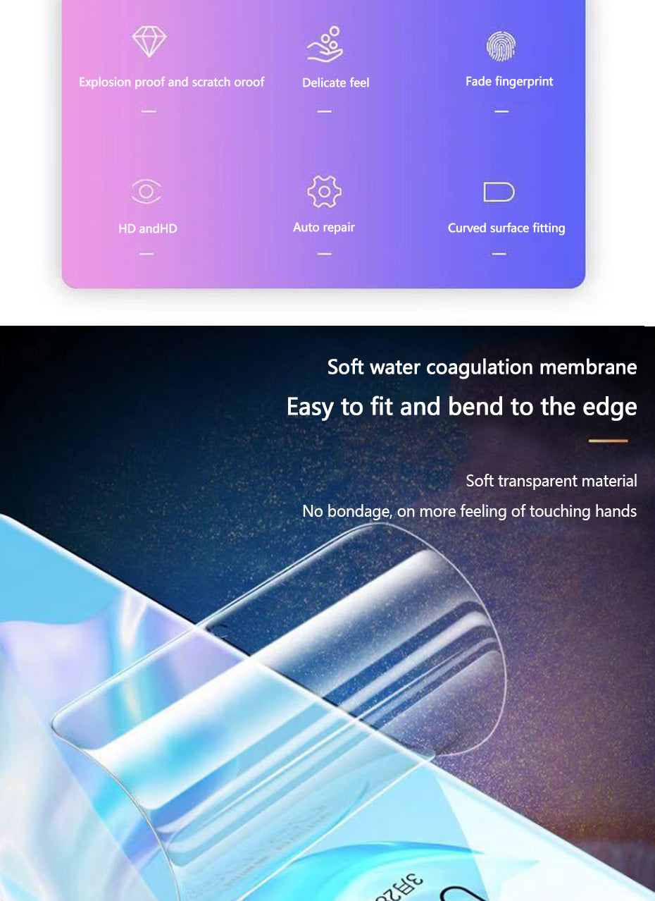 3Pcs Hydrogel Film Protection écran pour Huawei P30 Pro P20 P10 P50 P Smart Z Mate 20 Honor
