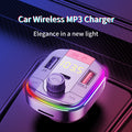 832 Voiture lecteur Mp3 coloré atmosphère respirante mains libres voiture Bluetooth Qc3.0 voiture