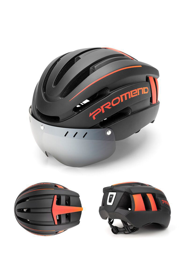 Casque de vélo de montagne et moulage intégré casque avec avertissement LED Iight Mountain Riding Eq