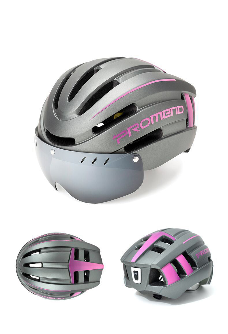 Casque de vélo de montagne et moulage intégré casque avec avertissement LED Iight Mountain Riding Eq