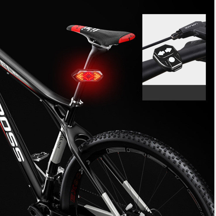 Smart Remote Control Turn Signal Charging Mountain Waterproof Taillight Night Bike avec Ho