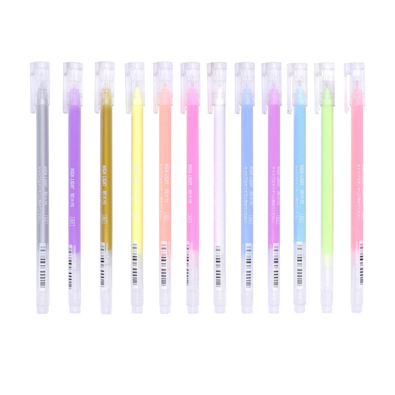 Shiny Metal Quicksand Pen Peinture perlescent Stylo d'eau Vibrato Jelly