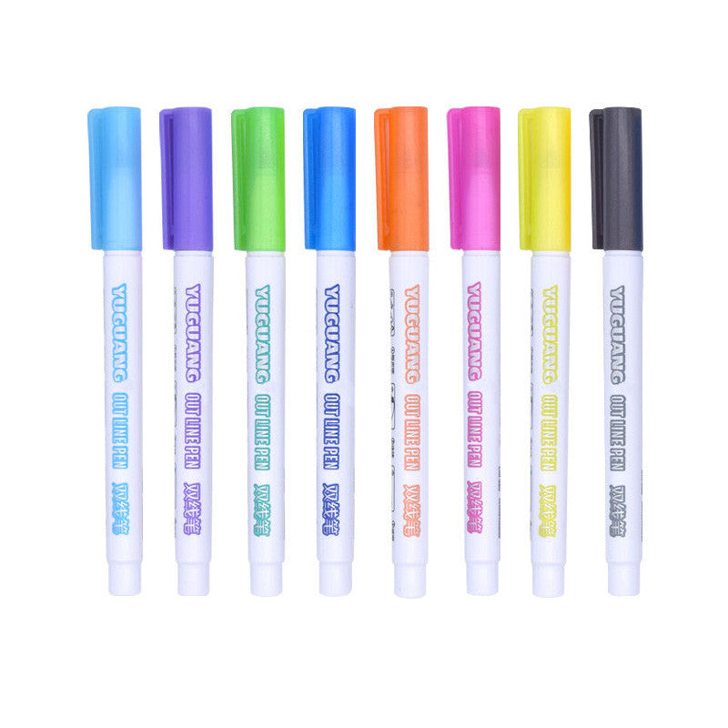 Shiny Metal Quicksand Pen Peinture perlescent Stylo d'eau Vibrato Jelly