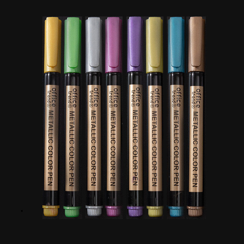 Shiny Metal Quicksand Pen Peinture perlescent Stylo d'eau Vibrato Jelly