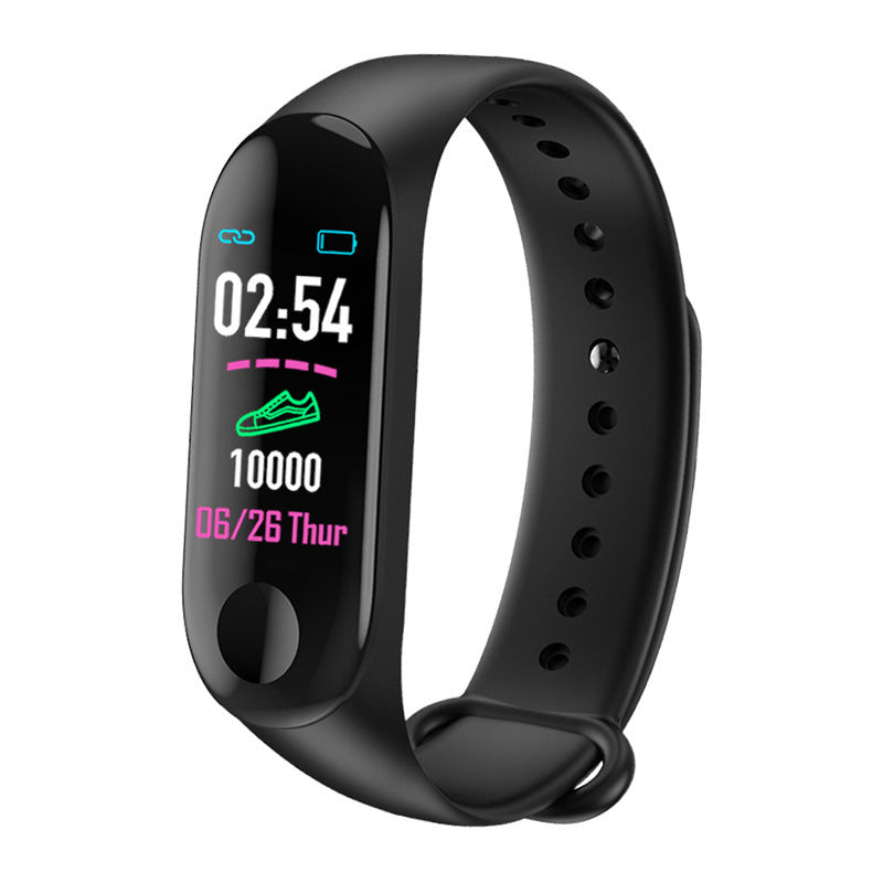 M3 Smart Bracelet M3 Couleur Écran Bracelet Fréquence cardiaque Pression artérielle Bluetooth Sports Pedo