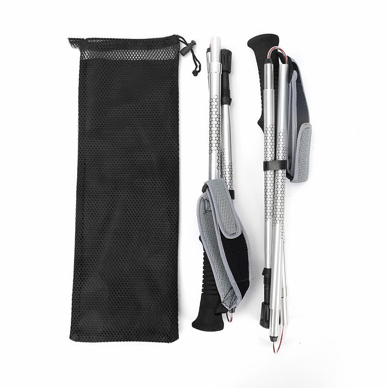 Suit transfrontalier Z-Type pliant Cross Country bâton de marche ultra léger haute résistance Alu