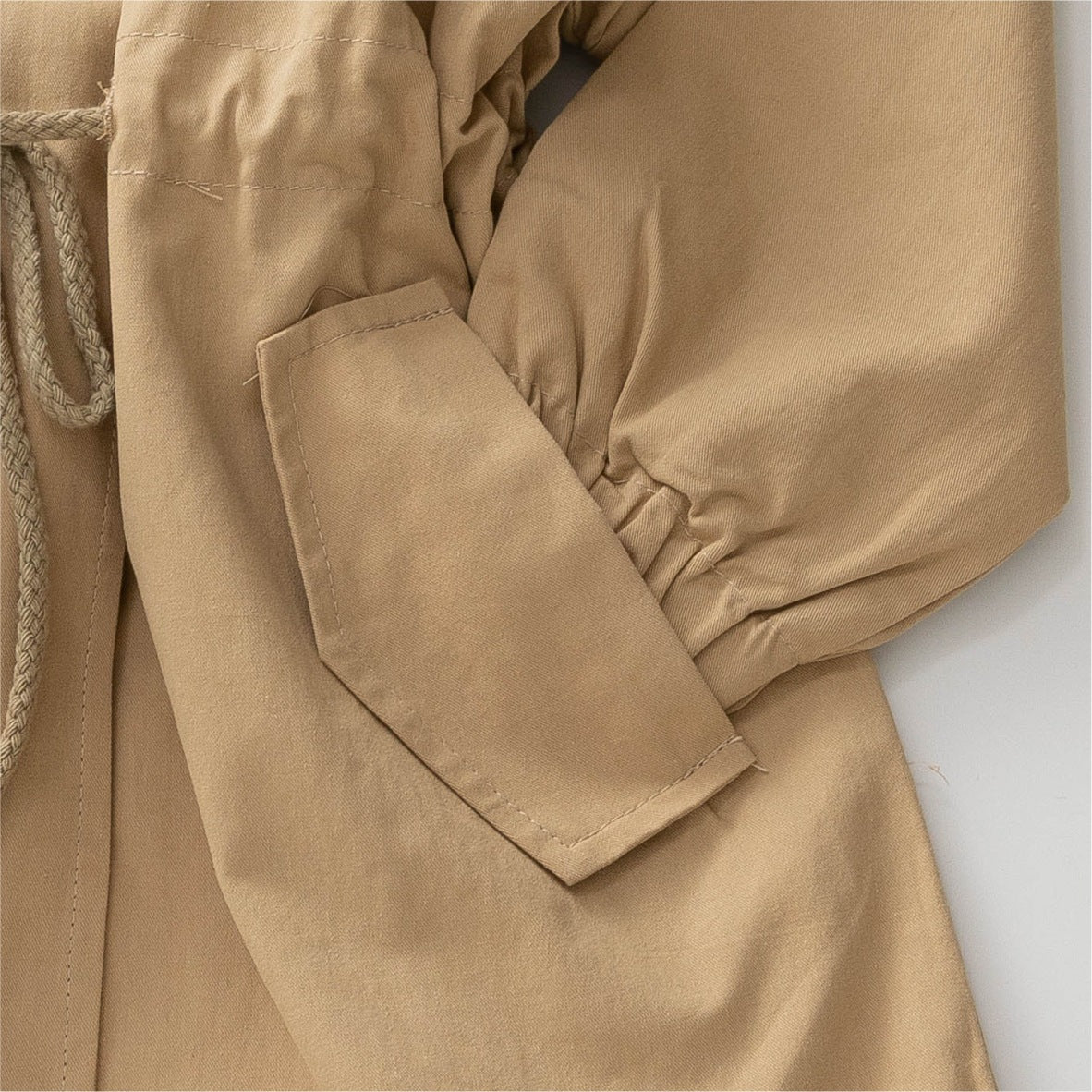 Brise-vent pour enfants Style étranger Printemps Longueur moyenne Manteau de coton bébé