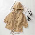 Brise-vent pour enfants Style étranger Printemps Longueur moyenne Manteau de coton bébé
