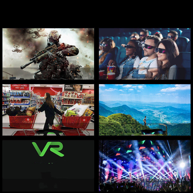 VRG Pro Verres VR 3D Réalité virtuelle Verres VR à écran complet pour 5 à 7