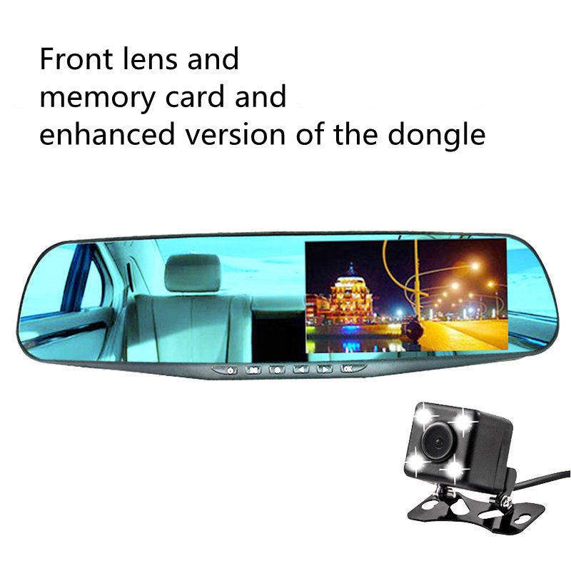 Enregistreur de conduite 1080p HD Night Vision 360 Double-lentilles Reversing Image 4.3 Inch Driving Reco