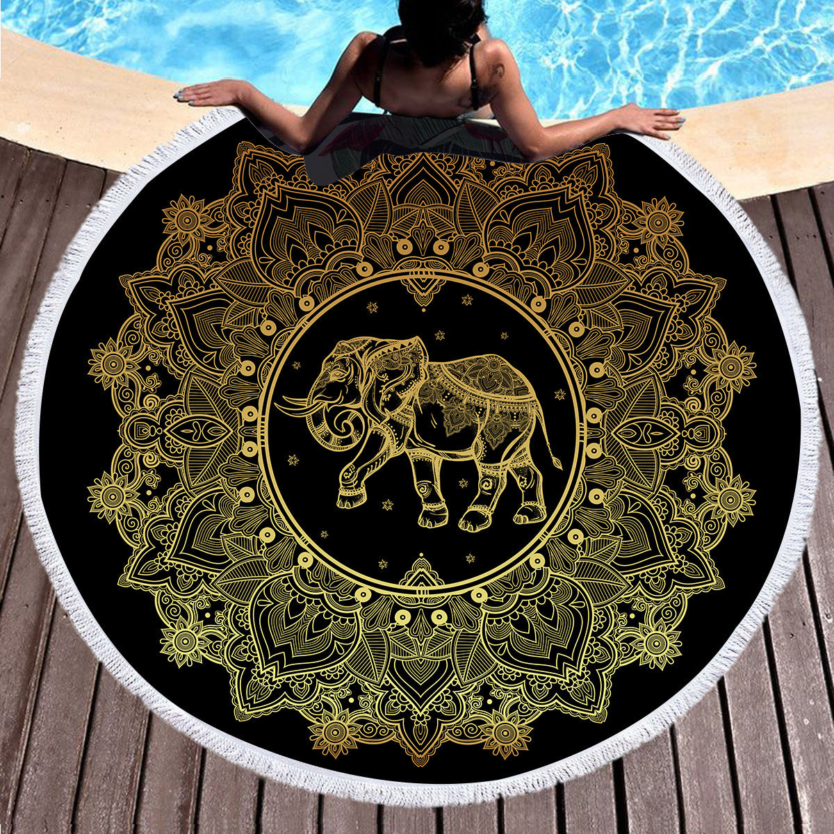 Serviette de plage en microfibre Bronzing peut être personnalisé