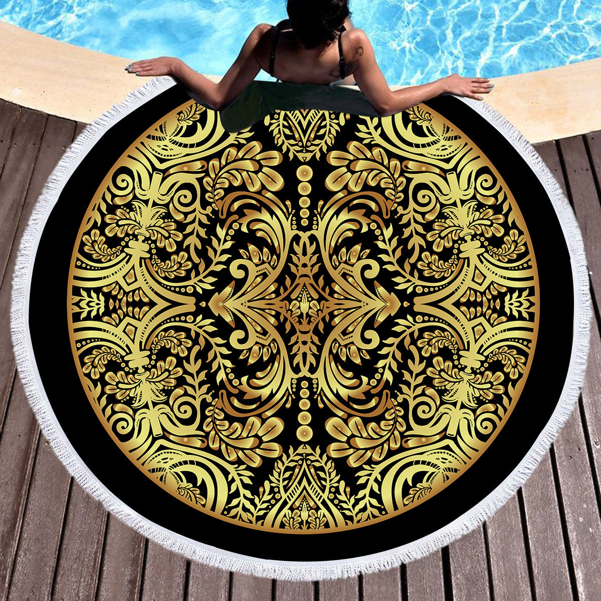 Serviette de plage en microfibre Bronzing peut être personnalisé