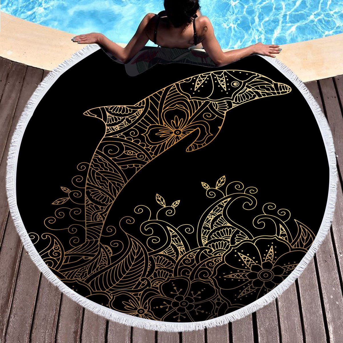 Serviette de plage en microfibre Bronzing peut être personnalisé