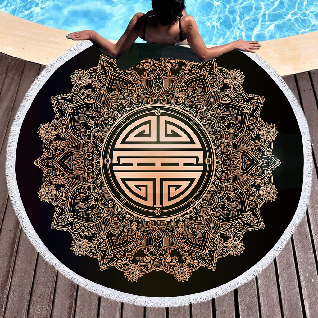 Serviette de plage en microfibre Bronzing peut être personnalisé
