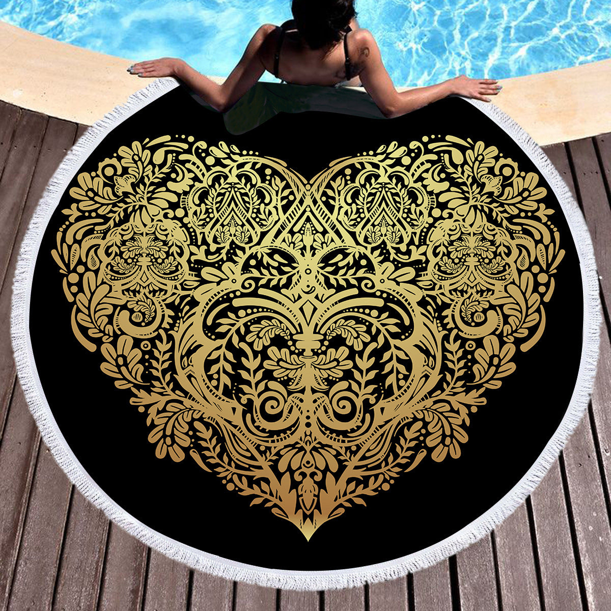 Serviette de plage en microfibre Bronzing peut être personnalisé
