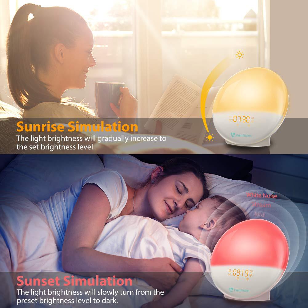 Smart Version APP Controlled WIFI 7 Couleur Changer la lumière de réveil numérique