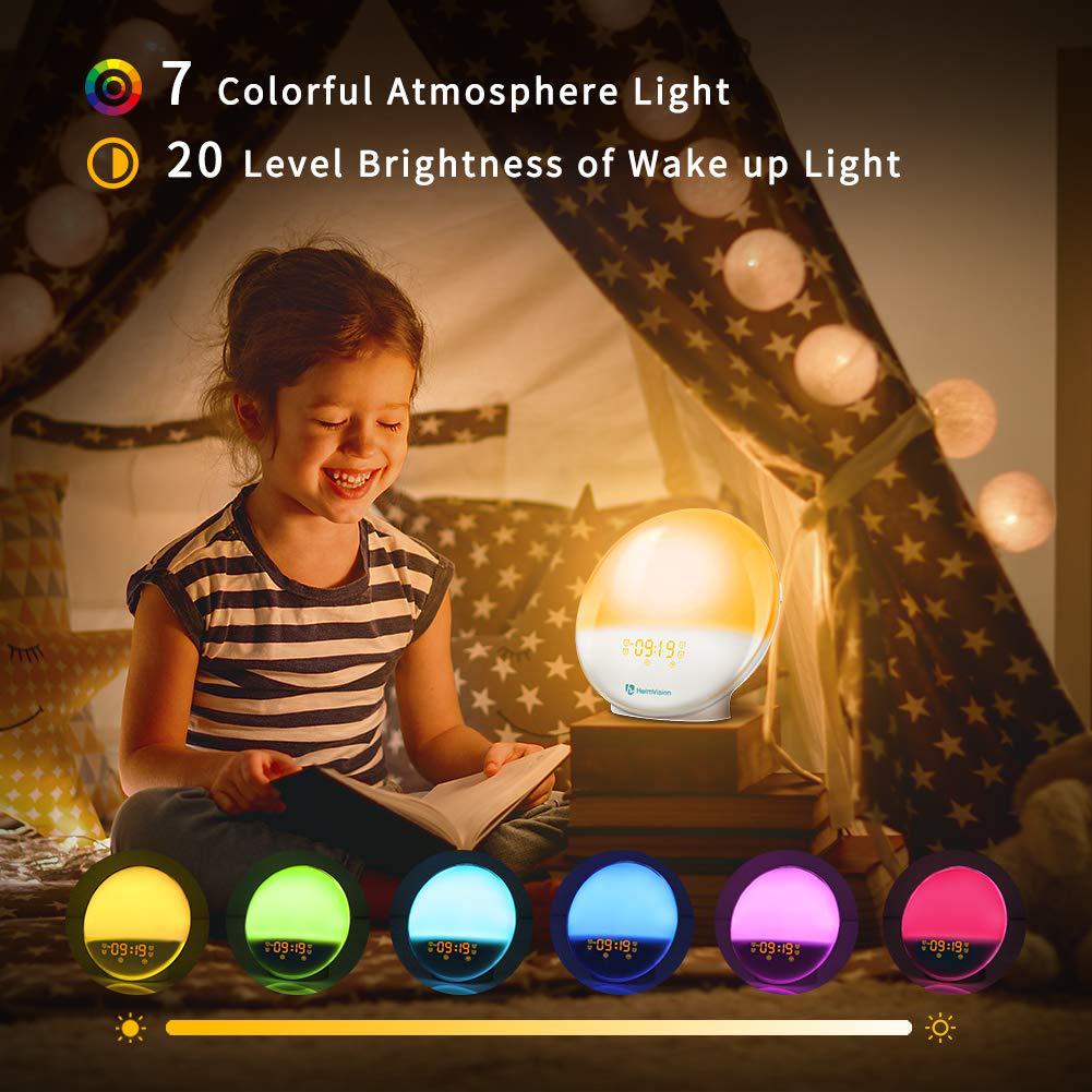 Smart Version APP Controlled WIFI 7 Couleur Changer la lumière de réveil numérique